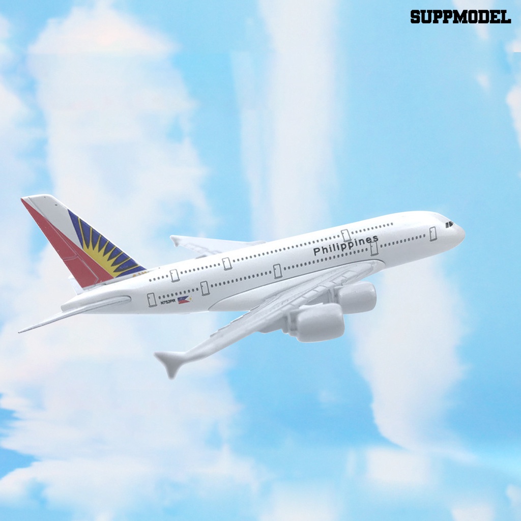 Mainan Model Pesawat Terbang Philippine Airlines 380 Ukuran 16cm Untuk Dekorasi Mobil