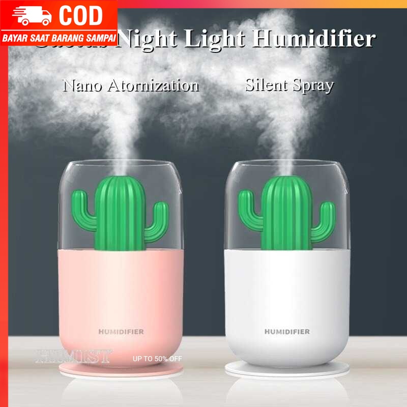 (100% BARANG ORI) HIMIST Air Humidifier Pelembab Udara Aromatherapy Kaktus 300ML - Y07