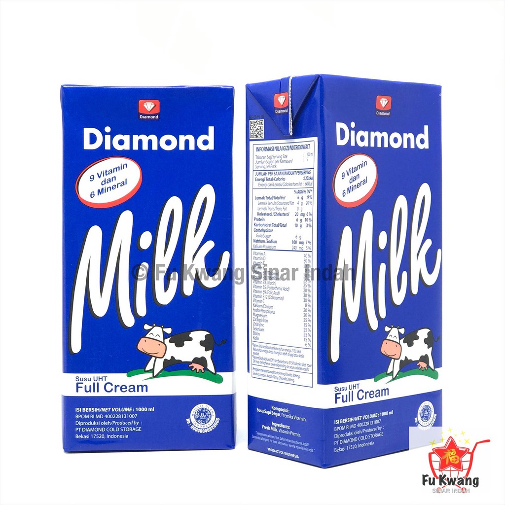 

DA Susu Diamond UHT Full Cream Plain 1 liter
