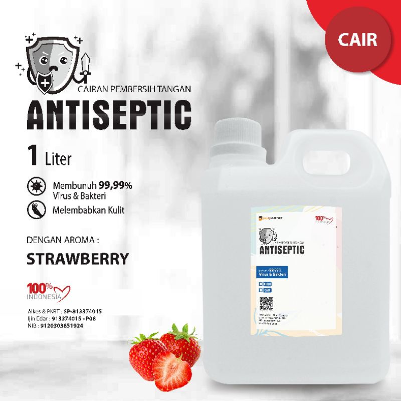 R-CLEAN Cairan Antiseptic Handsanitizer cair putihan aneka aroma kemasan jurigen 1 liter
