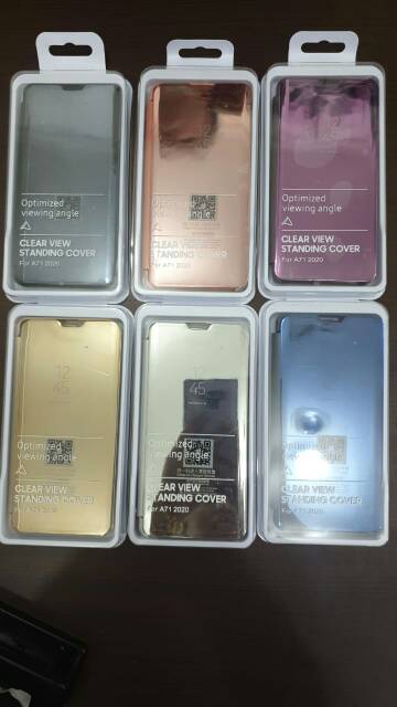 Terbaru!!!  Clear View cover standing casing Samsung A71 2020