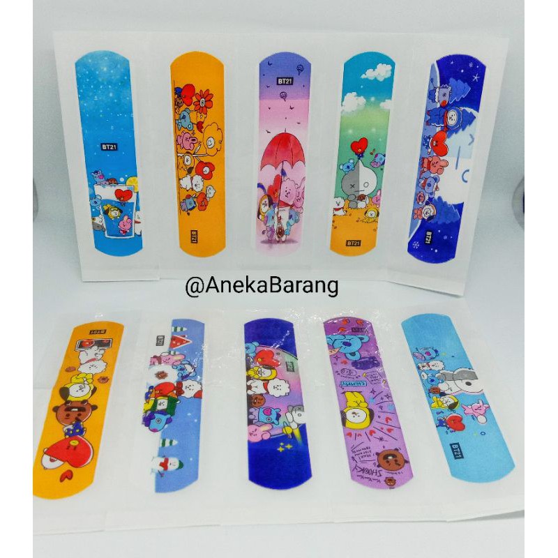 HANSAPLAST KARAKTER BT21 / TENSOPLAST BT21 / BAND AID / PLESTER LUKA P3K / BTS