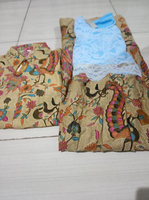 Couple Batik Gamis Brokat Cindrawasih Original