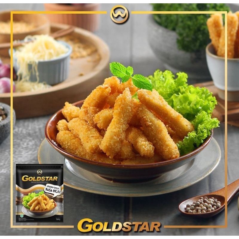 

GOLDSTAR CHICKEN STIK KEJU 500GR / Goldstar Naget Keju / Frozen Food