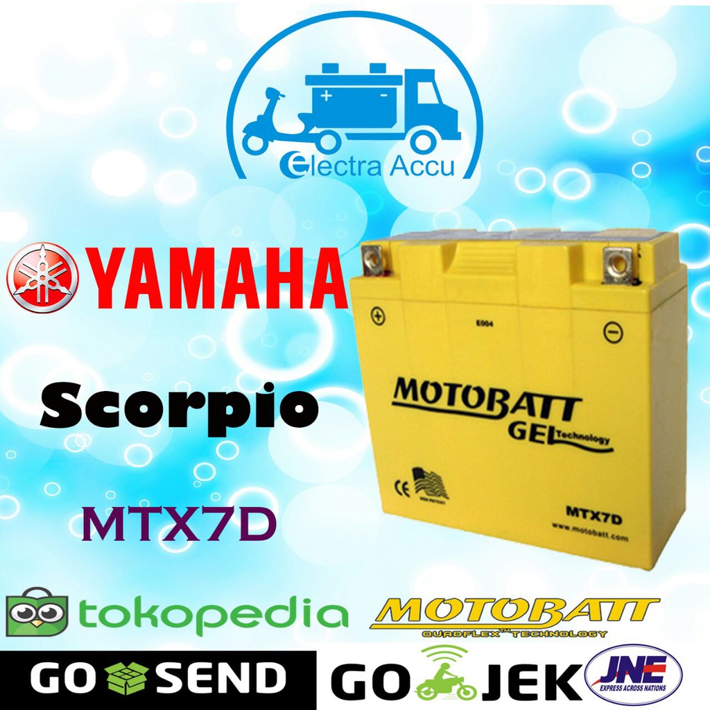  Aki  Motor  Yamaha Scorpio  MTX7D GM7B Motobatt Accu Kering 