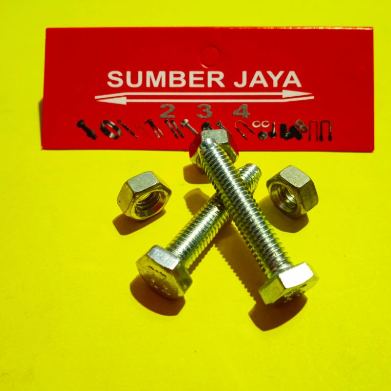 MUR BAUT M16 BMP 6 X 30 mm PUTIH BMP TERMURAH-2