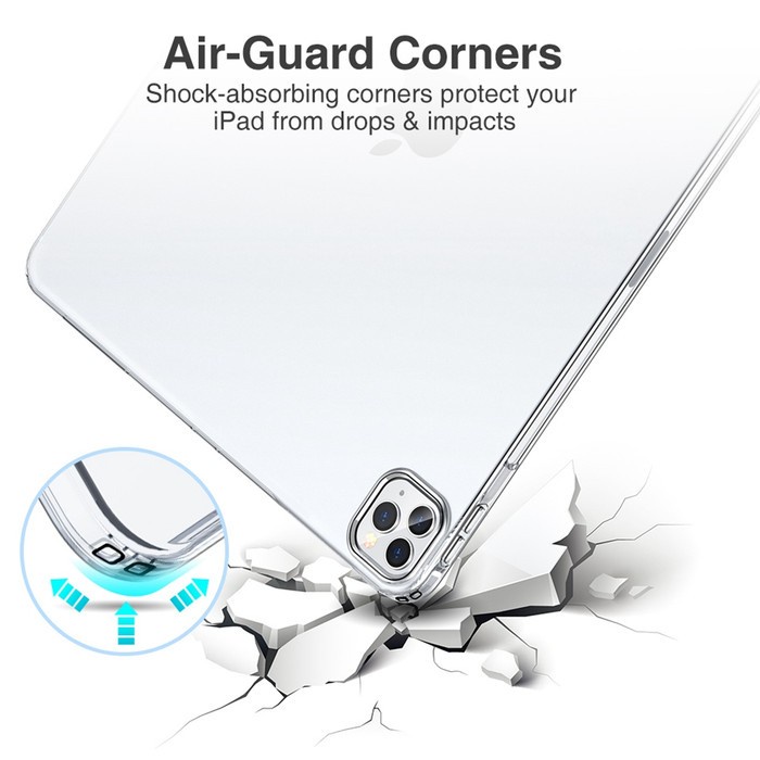 Clear Case IPAD Pro 12.9 2021 - 11 - 10 10.9 - AIR 4 10.9 - PRO 10.5 - 2 3 4 9.7 - 5 9.7 - MINI 4 5 6 -7.9 - 7 10.2 - MINI 1 2 3 - 6 9.7 inch 2019 2020 Silikon