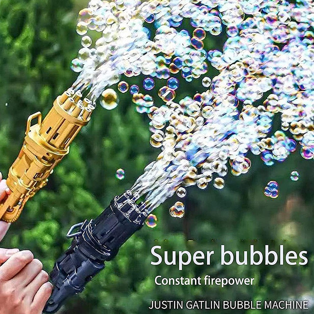 Mainan Anak Pistol Gelembung Mesin Elektrik Gun Bubble Machine Electric Galting Bubble Gun Outdoor-1