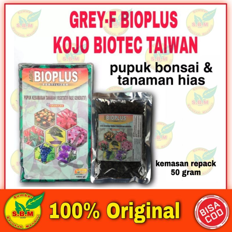 PUPUK BIOPLUS KOJO BIOTEC TAIWAN 50 GR pupuk bonsai dan tanaman hias
