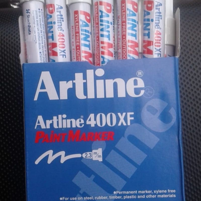 

spidol permanent paint marker artline putih isi(12)