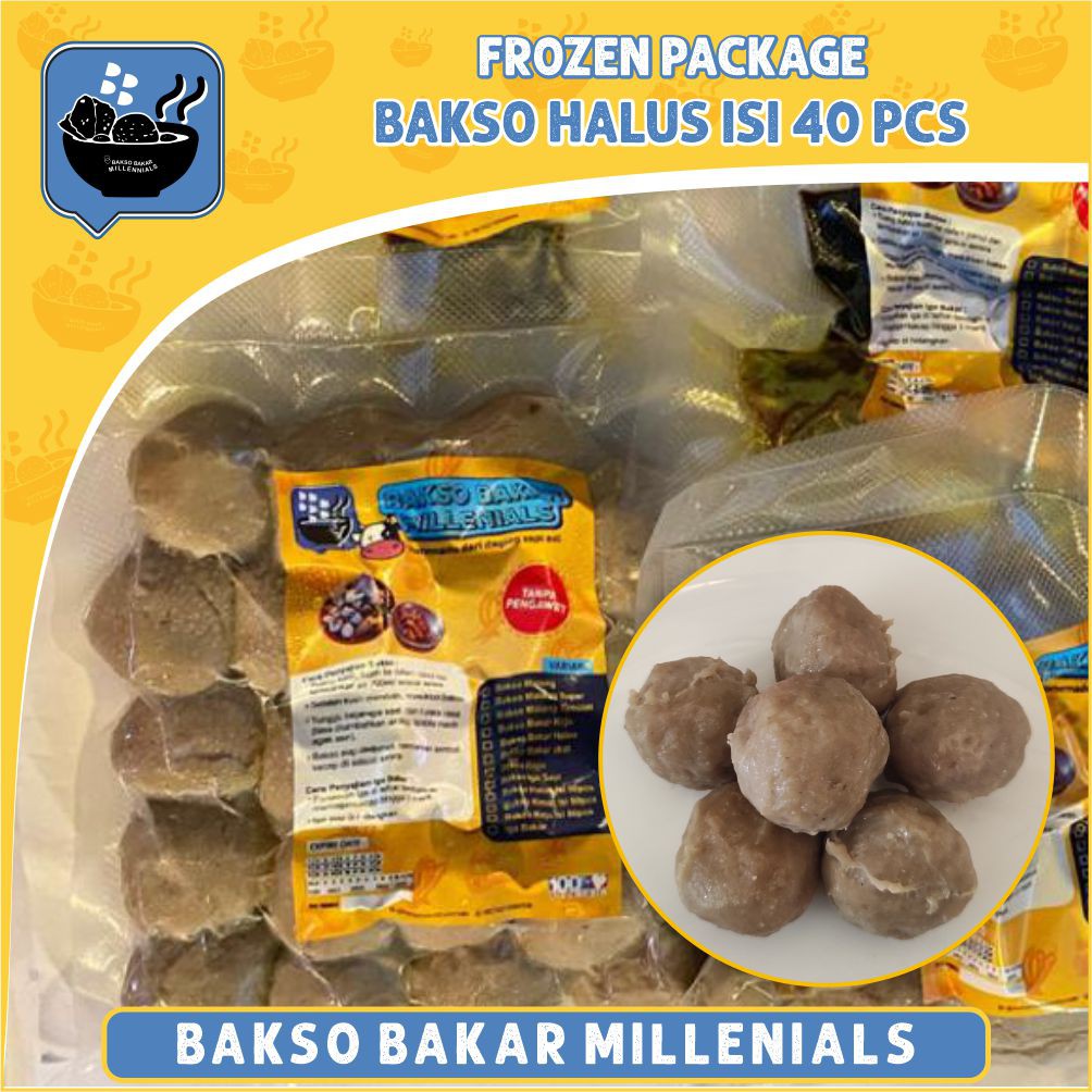

Bakso Sapi Isi 40 pcs - By Bakso Bakar Millenials - Bakso Sapi Dengan Pilihan Daging Pilihan Terbaik