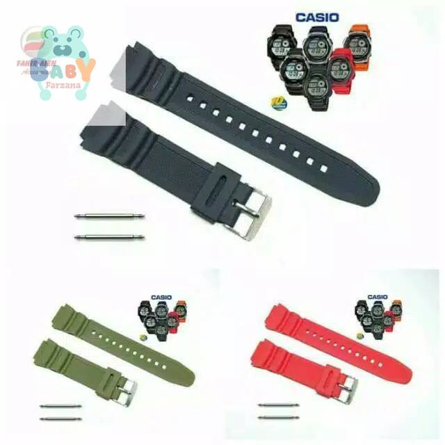 Strap tali jam tangan Casio sgw450 sgw500 Rubber Strap Casio sgw-450 sgw-500
