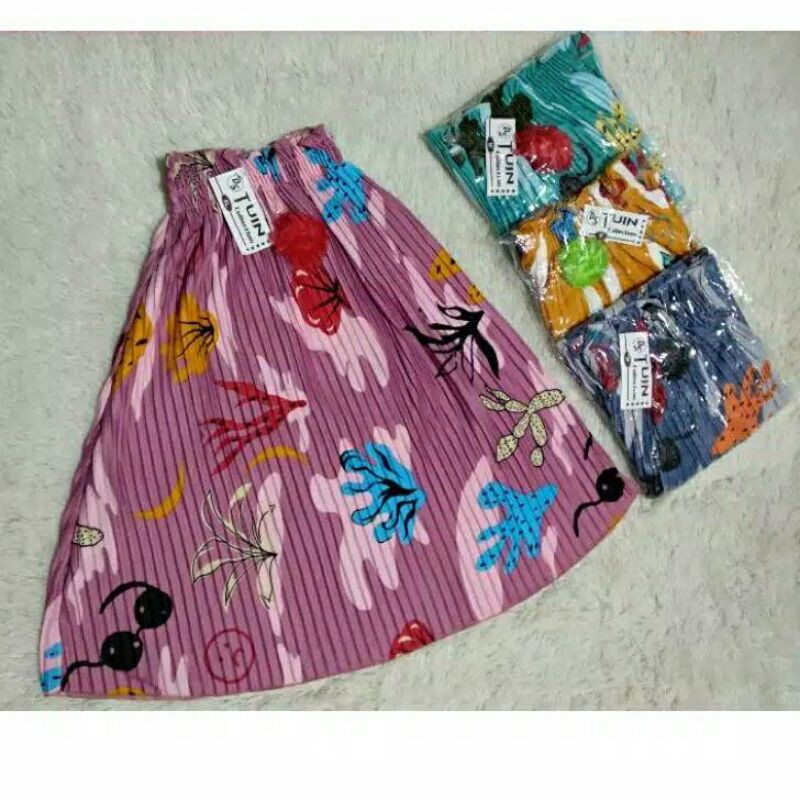 (KAKTUS)Rok plisket anak kaktus umur 3-12 tahun/rok plisket anak perempuan motif kaktus uk m,l,xl dan xxl