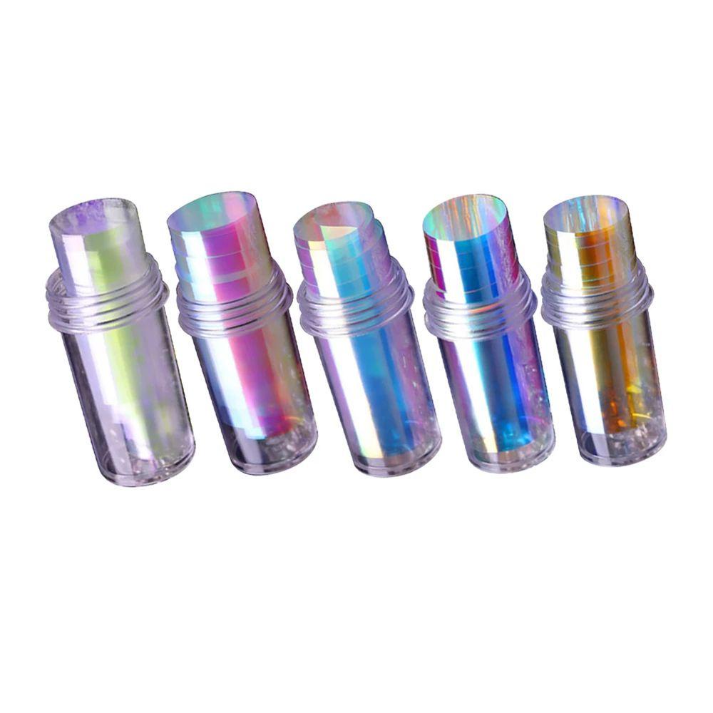 AUGUSTINA Agustina Aurora Nail Foils Gadis Nail Art Stiker Pecah Kaca Kertas Hologram Cellophane Paper