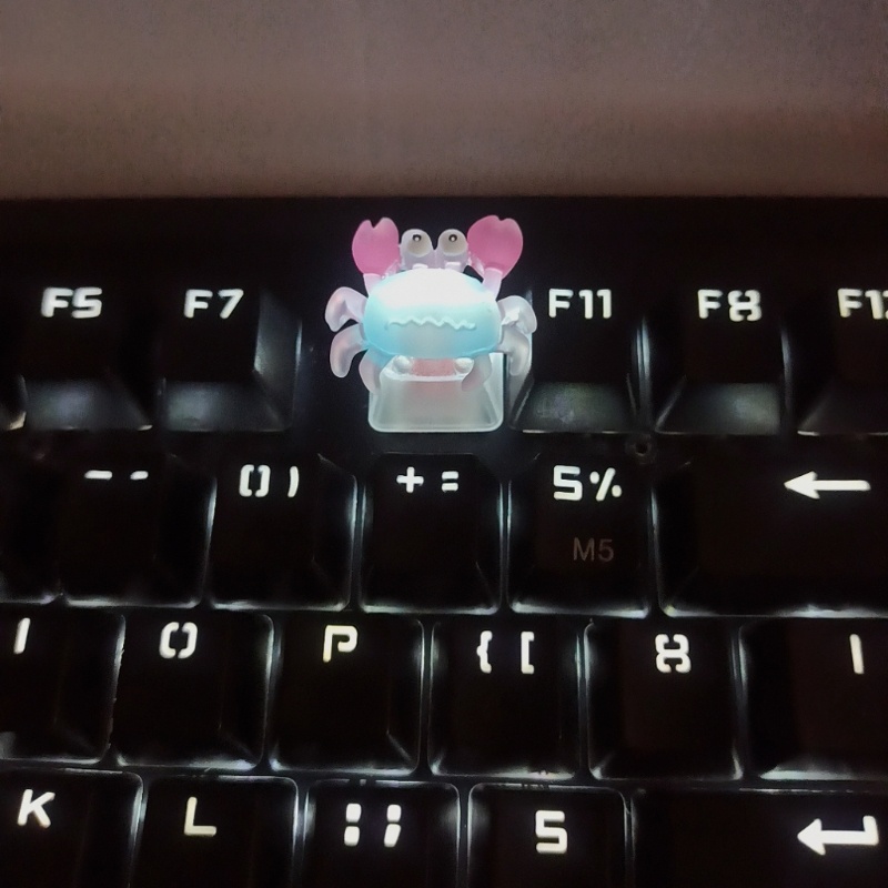 Btsg Anime Crab Keycap Bottom Backlit Keycaps Untuk Cherry MX Switch Keyboard Mekanik Kkey Cap Baru Pengganti Uniqu