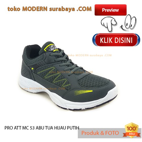 PRO ATT MC 53 ABU TUA HIJAU PUTIH sepatu pria sneakers kets