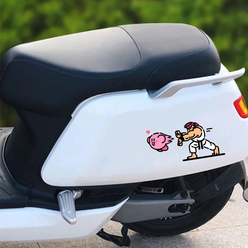 Kirby&amp;KOF Persendian Nama Mobil Stiker Tahan air Sepeda motor Stiker Kaca depan Dekorasi Stiker