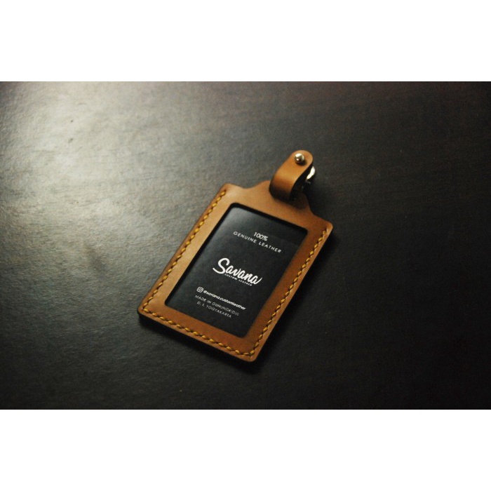 

Id Card - Id Card / Name Tag Holder Kulit / Dompet Id Card Jepit - Custom Nama