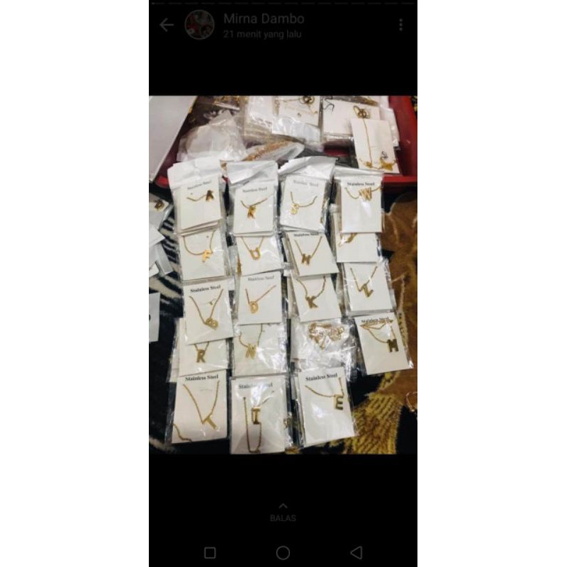 kalung nagita Titanium/kalung nagita inisial huruf