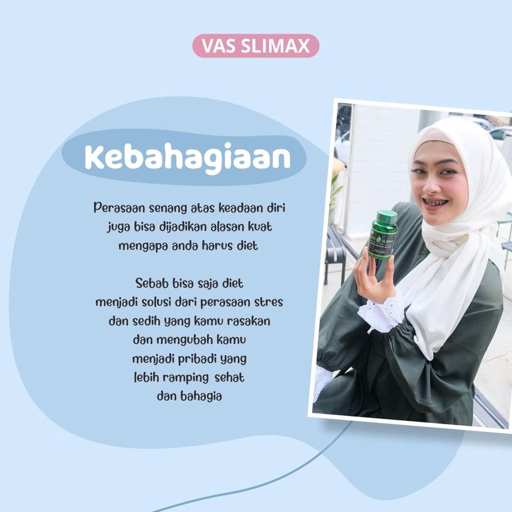 VAS SLIMAX Suplemen Obat Pelangsing dan Penurun Berat Badan Herbal Alami