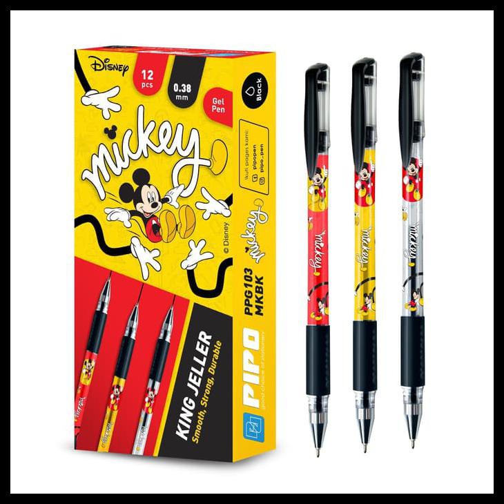 

PPG103 PIPO MICKEY MOUSE PULPEN LUCU 0.38MM ISI 12 PCS TINTA HITAM