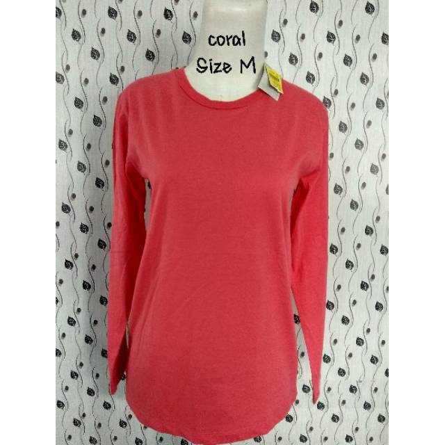 Kaos polos lengan panjang wanita T Zone