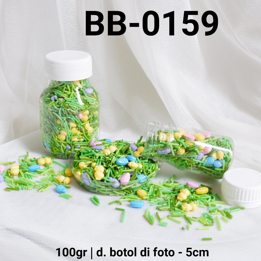

BB-0159 Sprinkles sprinkle springkel 100gr rumput telur bebek easter yamama baking grosir murah sprinkles cake dekorasi mutiara trimit decoration story sprinklestory sprinklesstory sprinkle story yamama baking