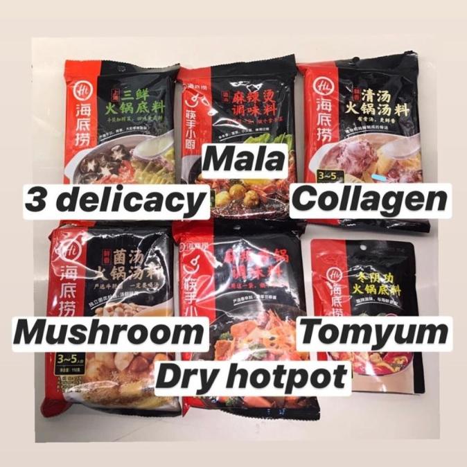 

~^~^~^] Bumbu Haidilao Instant Hotpot Mala Tomyam Collagen Jamur SanXian