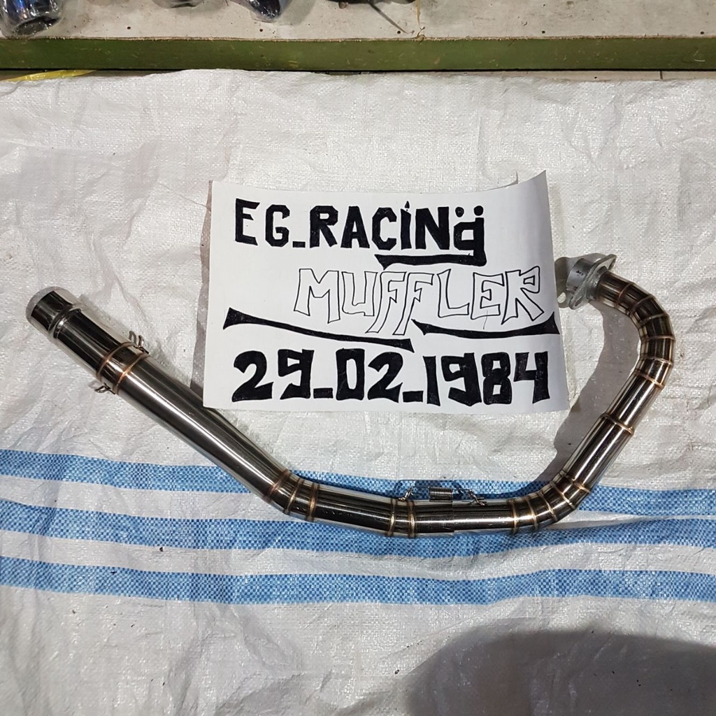 HEADER/LEHER KNALPOT MX KING UNDERBONE FULL CACING diameter 50mm