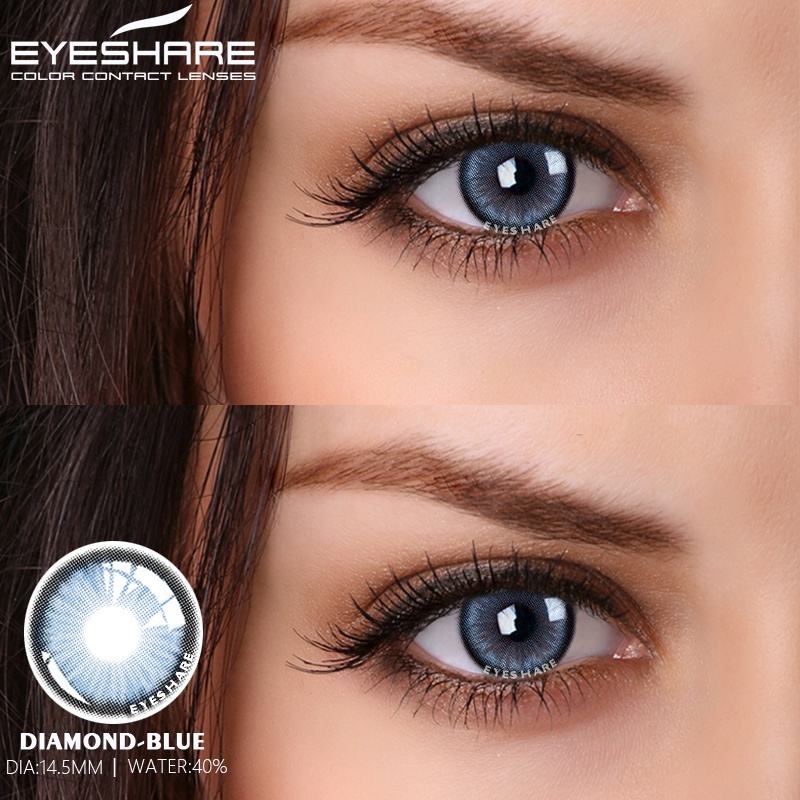 [✅COD] Softlens  (0.00 S/D -6.00) Exoticon 14.5MM GREY BROWN BLUE Lensa Kontak Warna Soflens Min Softlens Abu-abu Softlens Grey