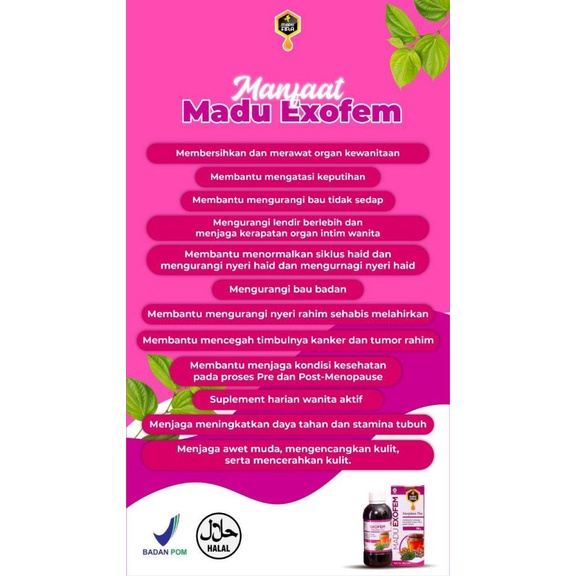 EXOFEM Madu EXOFEM Obat Herbal Manjakani Keputihan Wanita Bau Tak Sedap