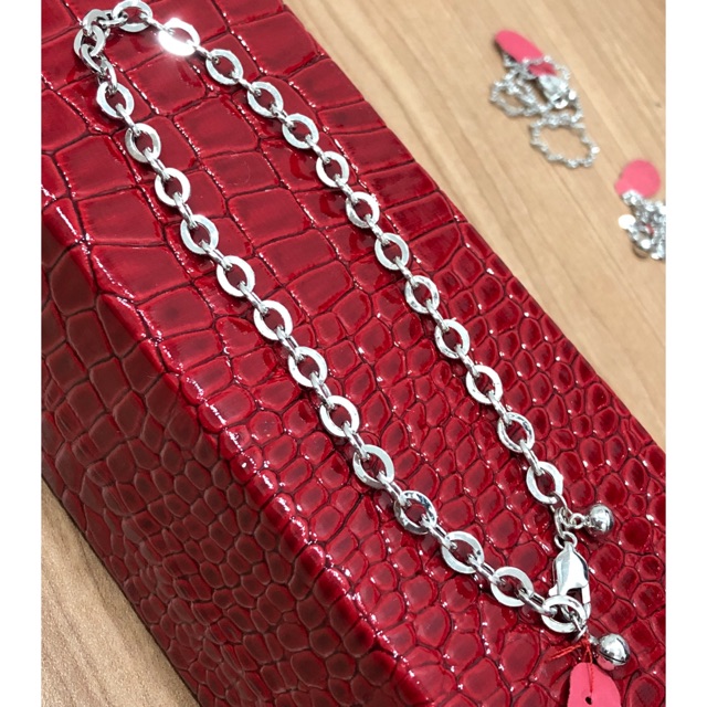 Gelang kaki rantai Hollow Fancy polos emas kuning