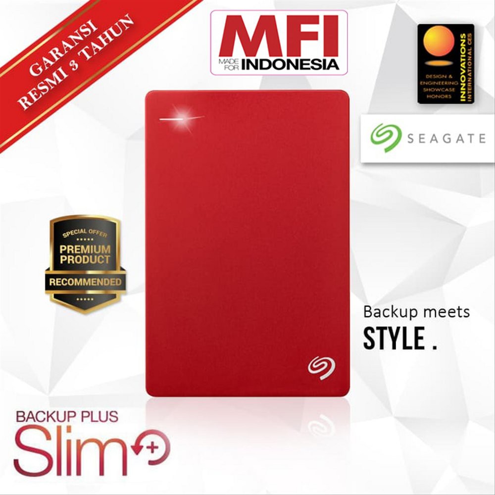 Aksesoris Komputer Hardisk External 2 Tera Seagate Backup Plus Slim 2tb HD HDD Hardisk Harddisk