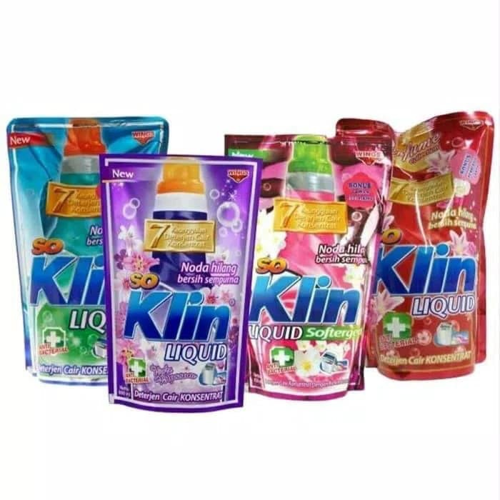 So Klin Soklin Liquid Cair Violet Blossom / Softergent / Scarlet Red 720 ml Detergen Konsentrat 750ml