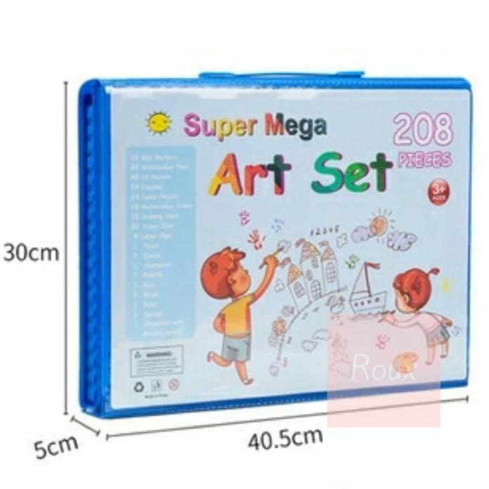 

CRAYON SET ANAK 208 PCS PENSIL WARNA ALAT LUKIS ALAT MEWARNAI GIFT SET - MERAH MUDA