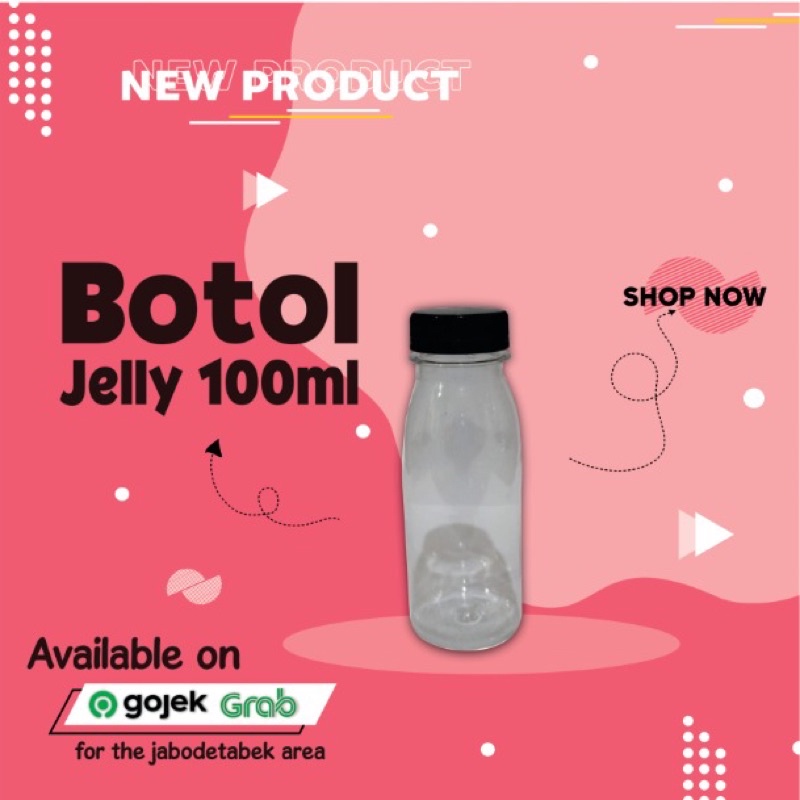 BOTOL PLASTIK JELLY 100 ml - Botol Plastik 100ml Short Neck