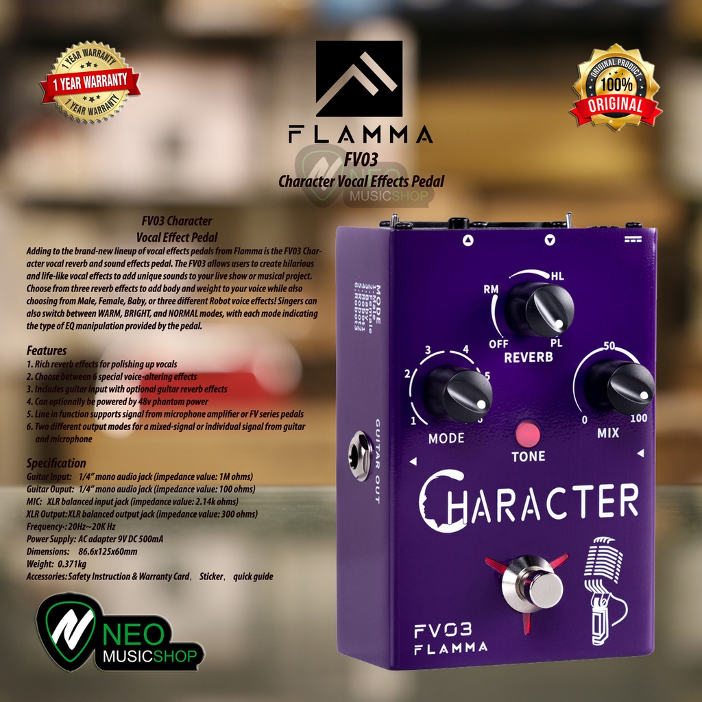 Flamma FV03 Character Vocal Effects Pedal