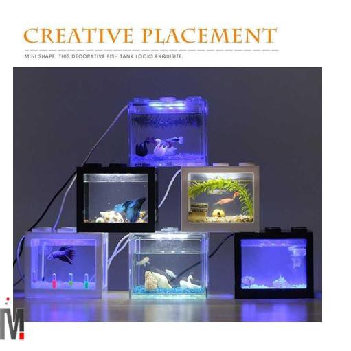 Best Product WM6JB Hartana Market - TOPINCN Aquarium Mini Lego Block with Colorful LED - TOP5 54 Rea