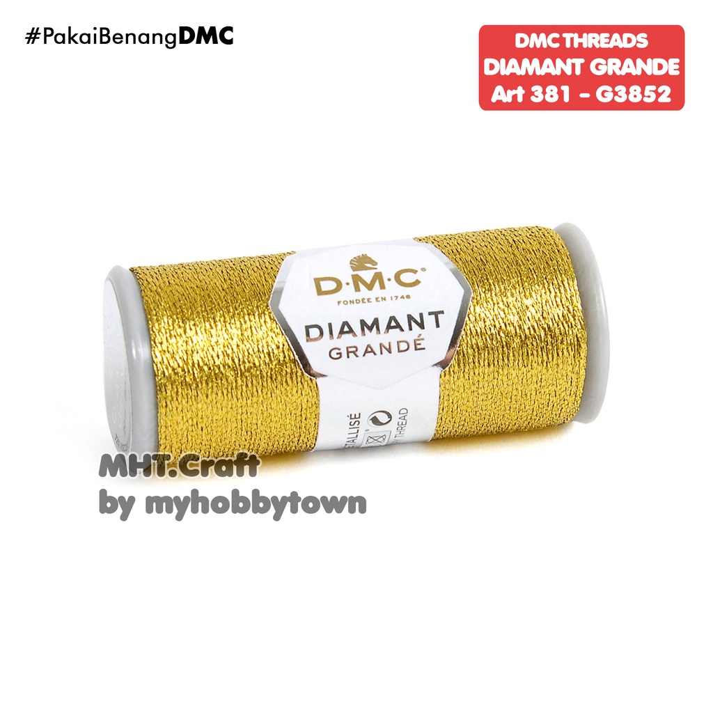 Benang DMC Diamant Grande Art 381 Metallic G3852 Gold