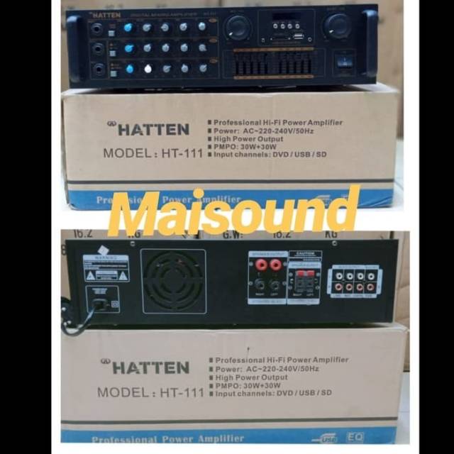 AMPLIFIER KARAOKE HATTEN HT 111 AMPLI HATTEN HT111 KUALITAS BAGUS