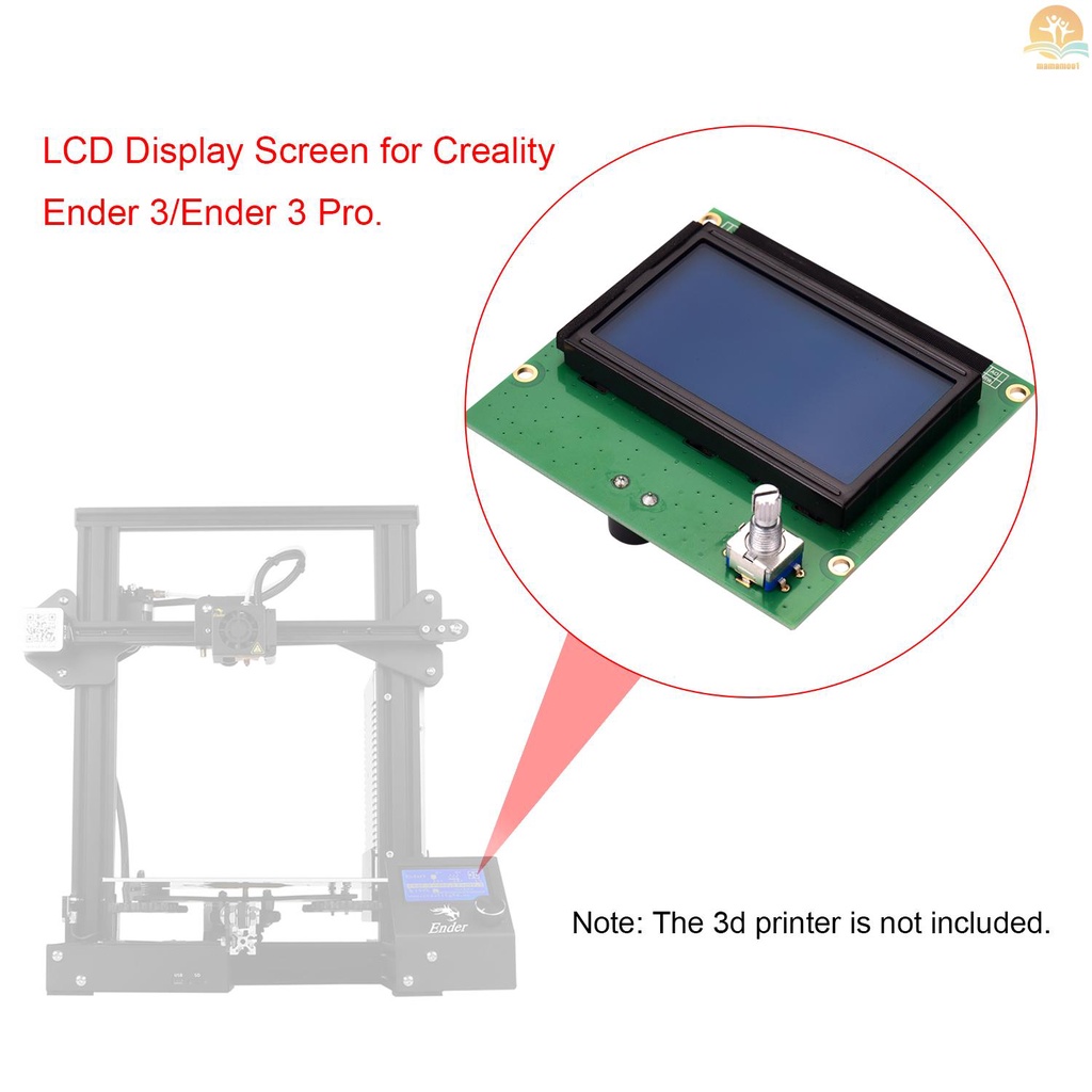 3D Printer Parts LCD Display Screen Board with Cable Replacement for Creality Ender 3/Ender 3 Pro 3D printer