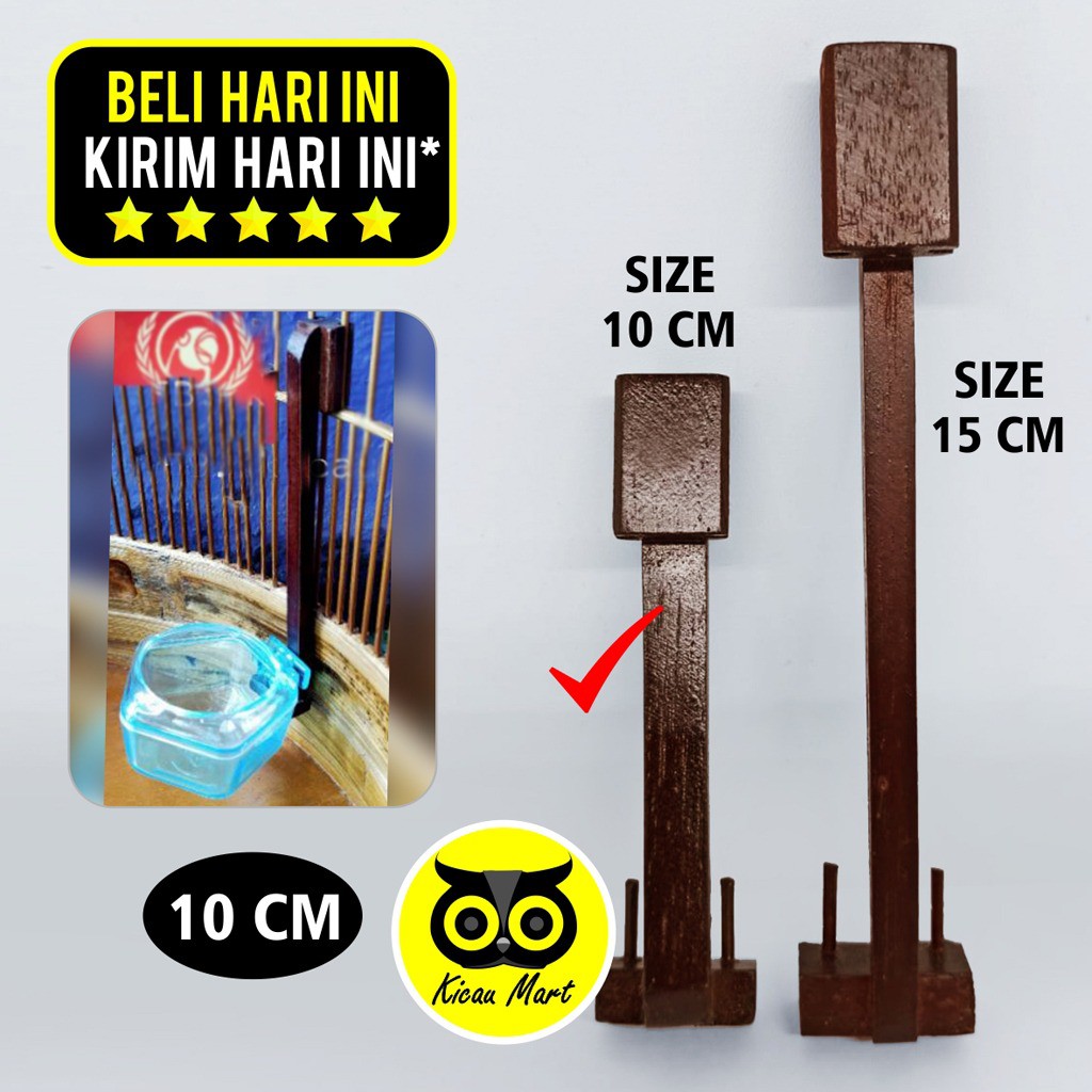 HOLDER CEPUK BRANJANGAN UNTUK TARUH CEPUK DI TEBOK SANGKAR KANDANG BURUNG BRANJANGAN 10 CM HPB10