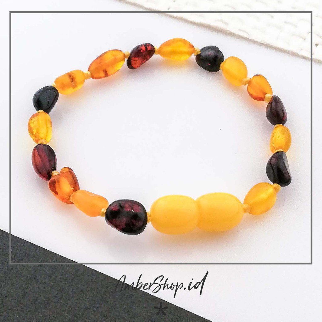 AS13 (FREE GIFT) Gelang Amber pereda tumbuh gigi bayi - Amber Shop