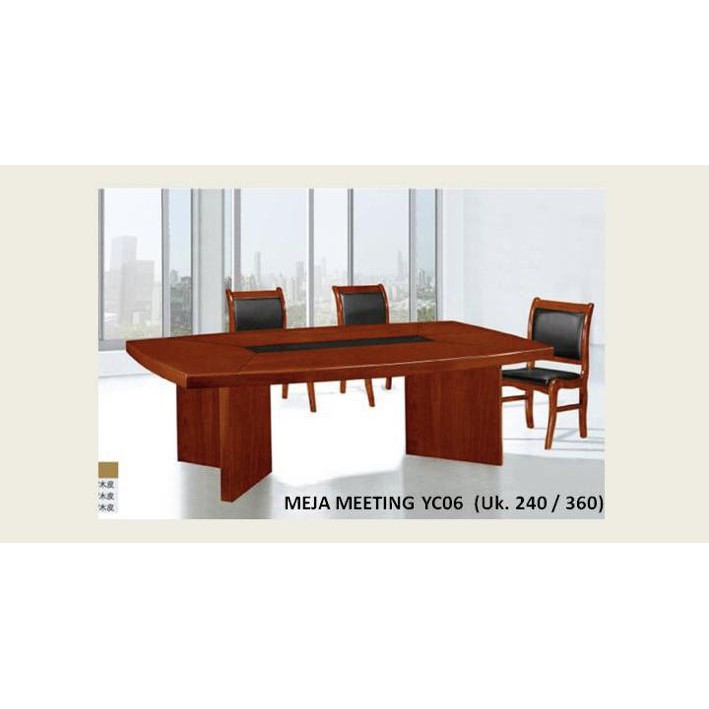Meja Meeting meja rapat meja Kantor Office kayu mdf Mewah Promo Ready Makassar murah