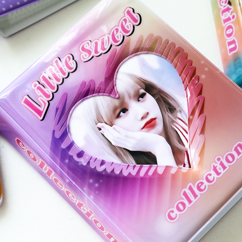Ins 3inch Album Foto Hollow Cover Transparan PP Sleeves 64saku Photocard Lomo Card Holder