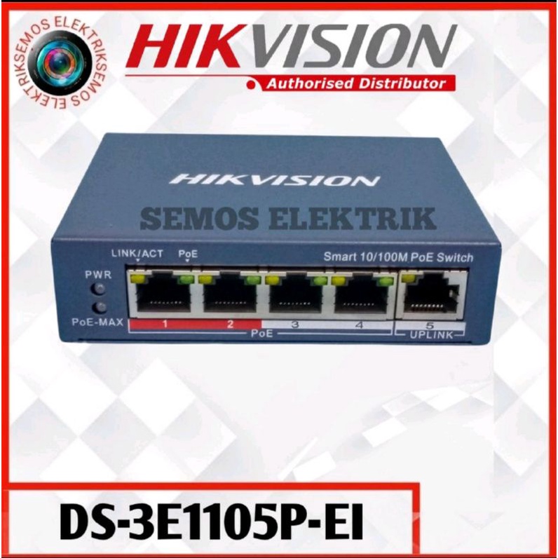 HIKVISION SWITCH POE 4 PORT DS-3E1105P-EI Smart PoE Switch