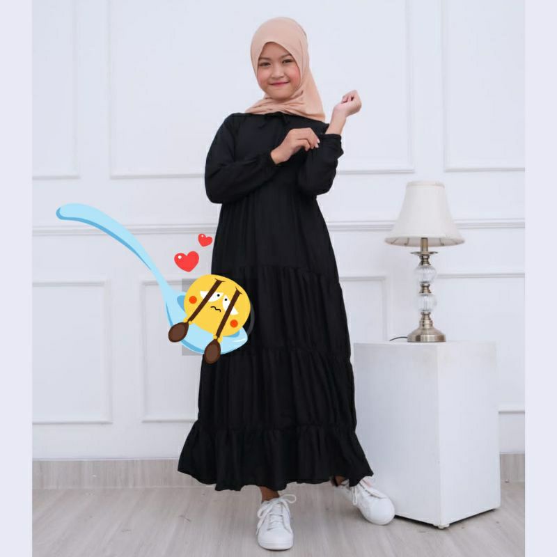 Midi Dress Anak Perempuan||Tunik Anak Muslimah||Gamis anak perempuan