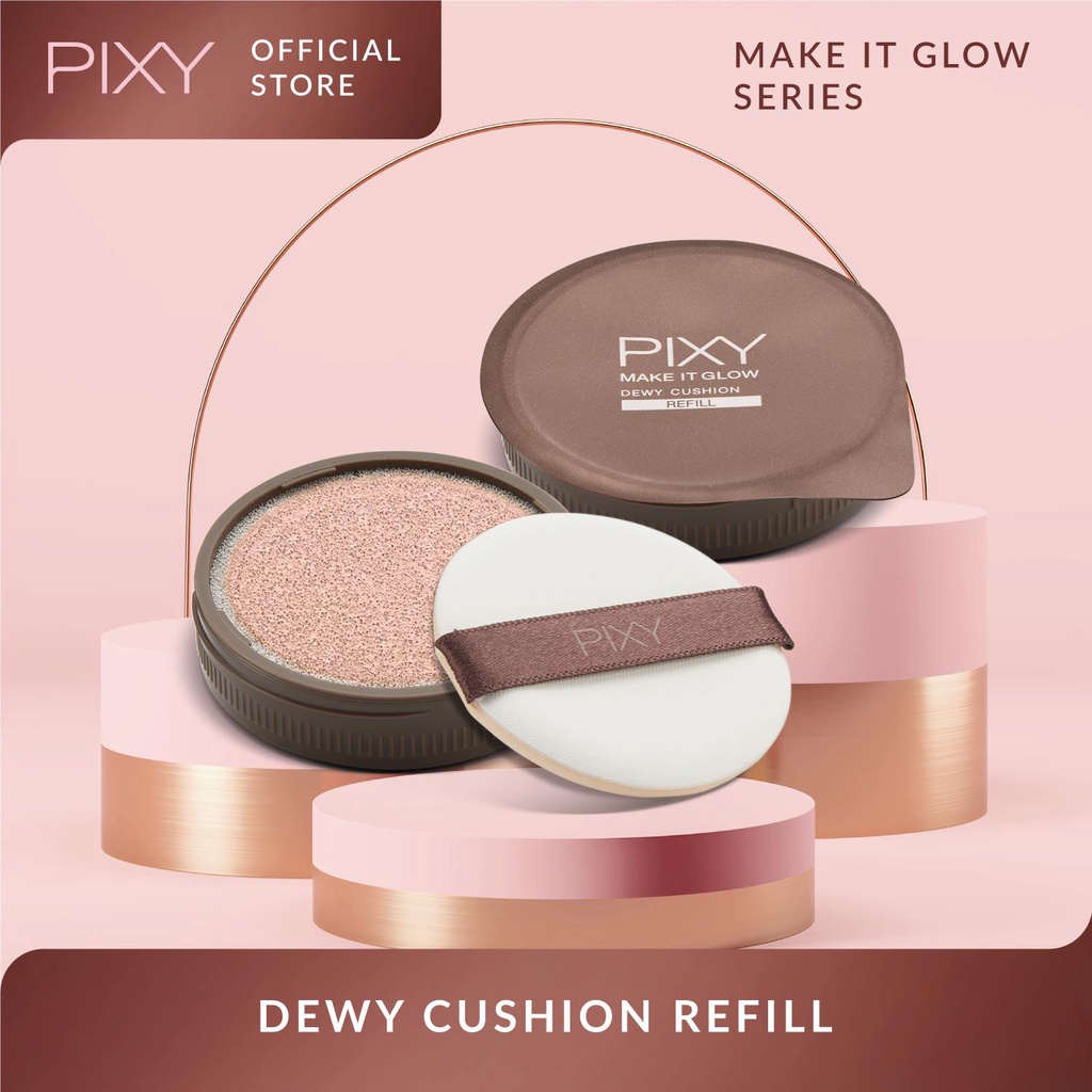 Pixy Make It Glow Dewy Cushion SPF 23 PA++ / Techno Fixed Matte Cushion - Pixy Cushion Halal Original BPOM