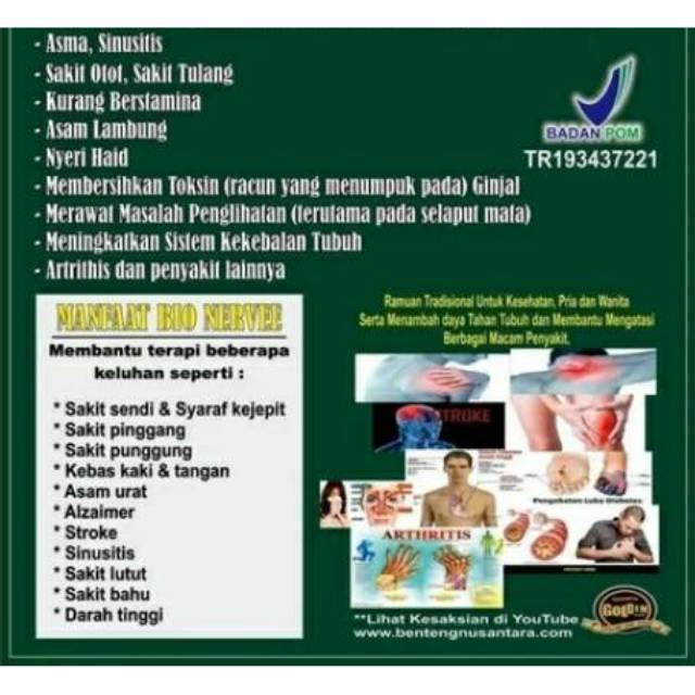 BIO NERVEE PIL AJAIB ORIGINAL MALAYSIA SOLUSI PENYAKIT KESEHATAN BIO NERVEE SENDI-SENDI SYARAF