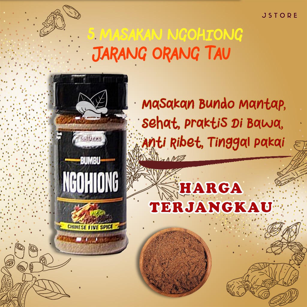 

Ngohiong Bubuk Bumbu Masak Dapur Bumbu Rempah Herbal Ngohiong Powder Premium Quality 50g